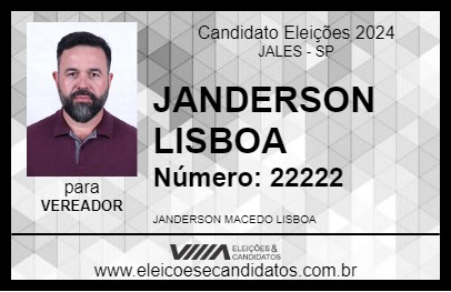 Candidato JANDERSON LISBOA 2024 - JALES - Eleições