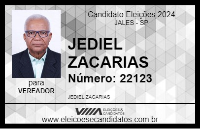 Candidato JEDIEL ZACARIAS 2024 - JALES - Eleições