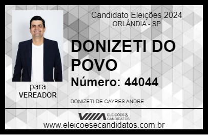 Candidato DONIZETI DO POVO 2024 - ORLÂNDIA - Eleições