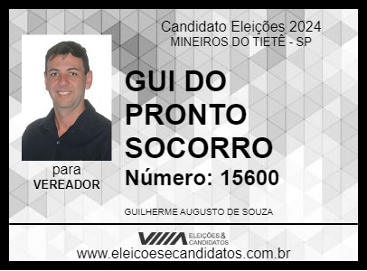 Candidato GUI DO PRONTO SOCORRO 2024 - MINEIROS DO TIETÊ - Eleições