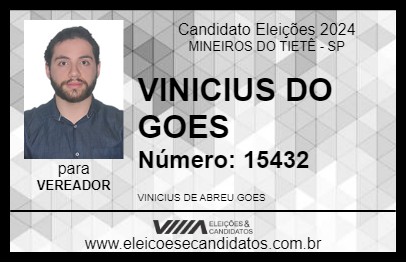 Candidato VINICIUS DO GOES 2024 - MINEIROS DO TIETÊ - Eleições