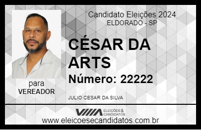 Candidato CÉSAR DA ARTS 2024 - ELDORADO - Eleições