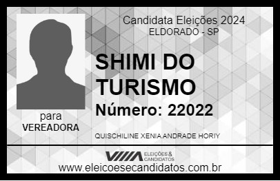 Candidato SHIMI DO TURISMO 2024 - ELDORADO - Eleições