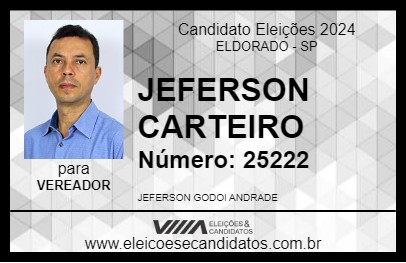 Candidato JEFERSON CARTEIRO 2024 - ELDORADO - Eleições