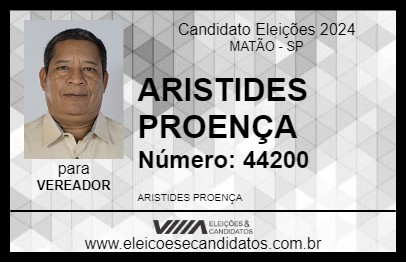 Candidato ARISTIDES PROENÇA 2024 - MATÃO - Eleições