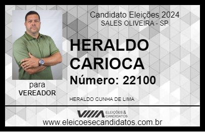 Candidato HERALDO CARIOCA 2024 - SALES OLIVEIRA - Eleições