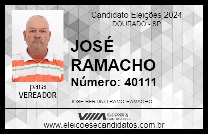 Candidato JOSÉ RAMACHO 2024 - DOURADO - Eleições