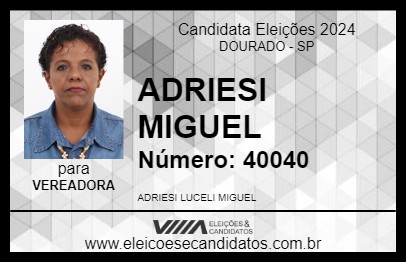 Candidato ADRIESI MIGUEL 2024 - DOURADO - Eleições