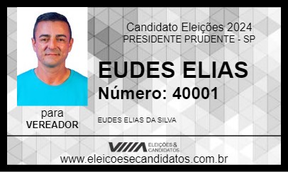 Candidato EUDES ELIAS 2024 - PRESIDENTE PRUDENTE - Eleições