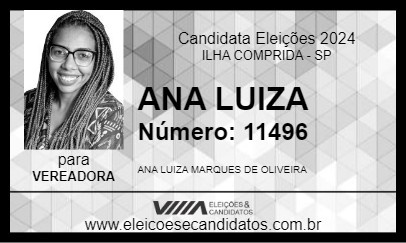 Candidato ANA LUIZA 2024 - ILHA COMPRIDA - Eleições