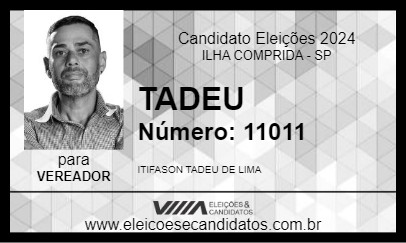 Candidato TADEU 2024 - ILHA COMPRIDA - Eleições