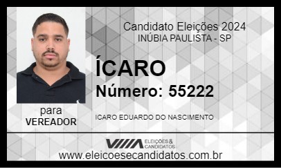 Candidato ÍCARO 2024 - INÚBIA PAULISTA - Eleições