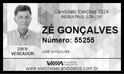 Candidato JOSÉ GONÇALVES 2024 - INÚBIA PAULISTA - Eleições