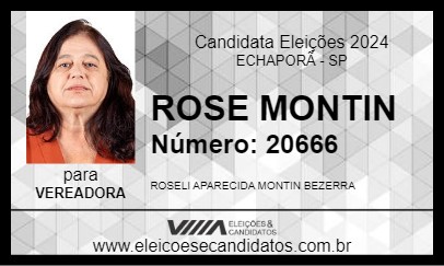 Candidato ROSE MONTIN 2024 - ECHAPORÃ - Eleições