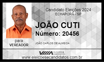 Candidato JOÃO CUTI 2024 - ECHAPORÃ - Eleições