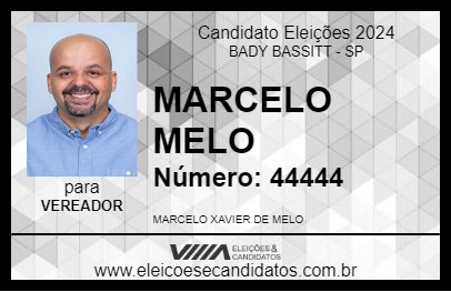 Candidato MARCELO MELO 2024 - BADY BASSITT - Eleições