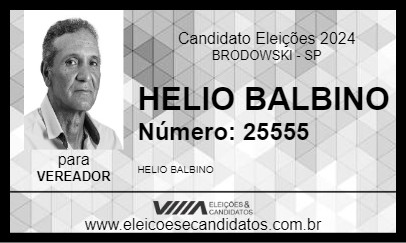 Candidato HELIO BALBINO 2024 - BRODOWSKI - Eleições