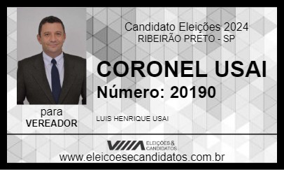 Candidato CORONEL USAI 2024 - RIBEIRÃO PRETO - Eleições