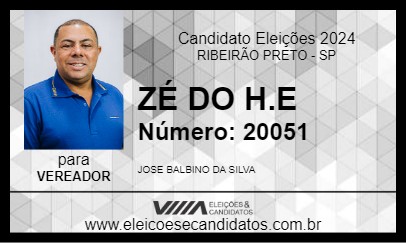 Candidato ZÉ DO H.E 2024 - RIBEIRÃO PRETO - Eleições