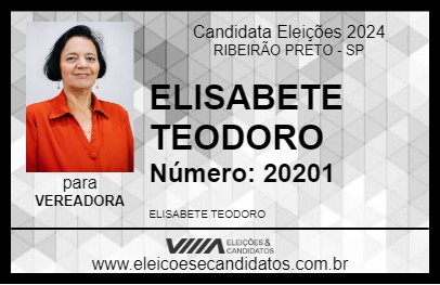 Candidato ELISABETE TEODORO 2024 - RIBEIRÃO PRETO - Eleições