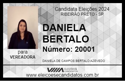 Candidato DANIELA BERTALO 2024 - RIBEIRÃO PRETO - Eleições