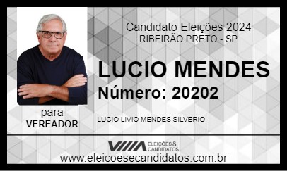 Candidato LUCIO MENDES 2024 - RIBEIRÃO PRETO - Eleições