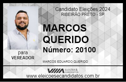 Candidato MARCOS QUERIDO 2024 - RIBEIRÃO PRETO - Eleições