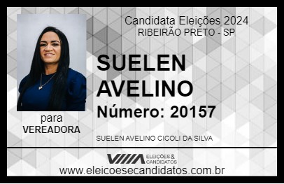 Candidato SUELEN AVELINO 2024 - RIBEIRÃO PRETO - Eleições