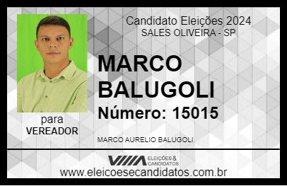 Candidato MARCO BALUGOLI 2024 - SALES OLIVEIRA - Eleições