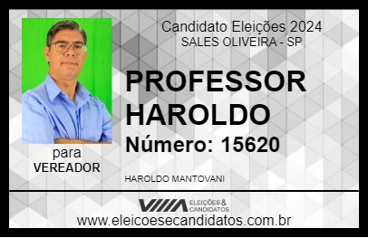 Candidato PROFESSOR HAROLDO 2024 - SALES OLIVEIRA - Eleições