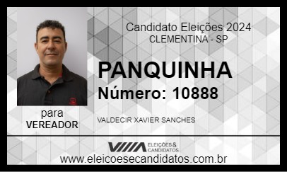 Candidato PANQUINHA 2024 - CLEMENTINA - Eleições