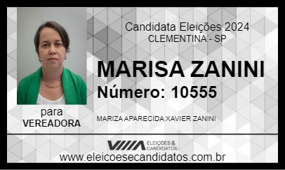 Candidato MARISA ZANINI 2024 - CLEMENTINA - Eleições