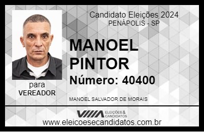 Candidato MANOEL PINTOR 2024 - PENÁPOLIS - Eleições