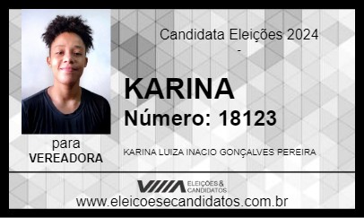 Candidato KARINA 2024 - CACHOEIRA PAULISTA - Eleições