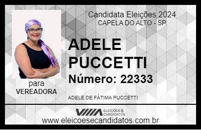 Candidato ADELE PUCCETTI 2024 - CAPELA DO ALTO - Eleições