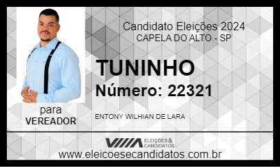 Candidato TUNINHO 2024 - CAPELA DO ALTO - Eleições