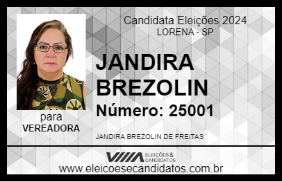 Candidato JANDIRA BREZOLIN 2024 - LORENA - Eleições