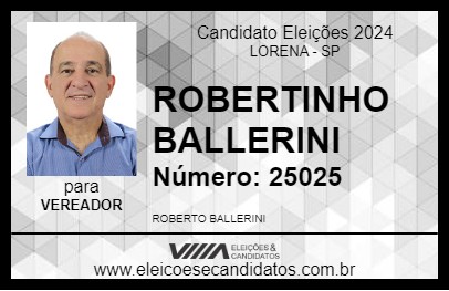 Candidato ROBERTINHO BALLERINI 2024 - LORENA - Eleições