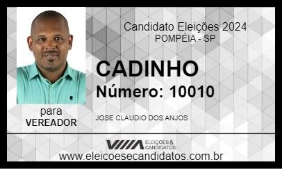 Candidato CADINHO 2024 - POMPÉIA - Eleições