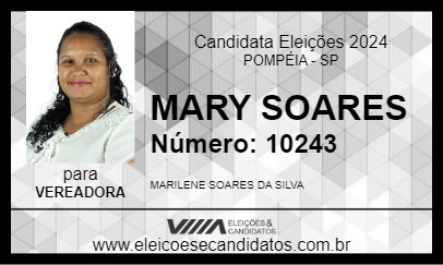 Candidato MARY SOARES 2024 - POMPÉIA - Eleições