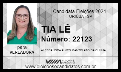 Candidato TIA LÊ 2024 - TURIÚBA - Eleições