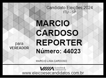 Candidato MARCIO CARDOSO REPORTER 2024 - ITU - Eleições