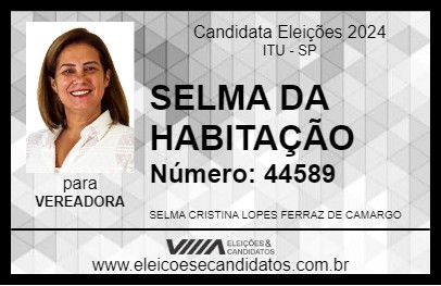 Candidato SELMA DA HABITAÇÃO 2024 - ITU - Eleições