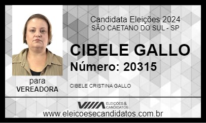 Candidato CIBELE GALLO 2024 - SÃO CAETANO DO SUL - Eleições