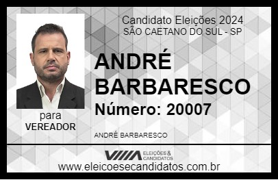 Candidato ANDRÉ BARBARESCO 2024 - SÃO CAETANO DO SUL - Eleições