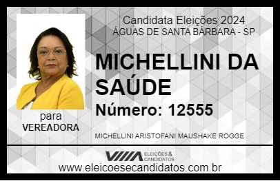 Candidato MICHELLINI DA SAÚDE 2024 - ÁGUAS DE SANTA BÁRBARA - Eleições