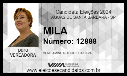 Candidato MILA 2024 - ÁGUAS DE SANTA BÁRBARA - Eleições