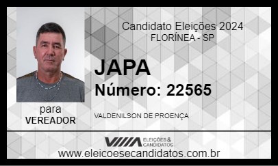 Candidato JAPA 2024 - FLORÍNEA - Eleições