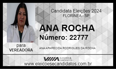 Candidato ANA ROCHA 2024 - FLORÍNEA - Eleições