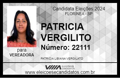 Candidato PATRICIA VERGILITO 2024 - FLORÍNEA - Eleições